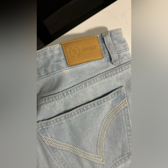 REDBAT Light Blue Women's Slouchy High-Rise Jean Cargo Pants size W12 - Picture 2 of 14